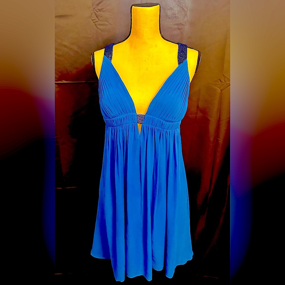 Cobalt Blue Cache Dress, Size 12, New without Tags
